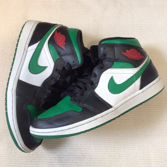 Nike Air Jordan 1 Green Toe Mids size 10 - Picture 1 of 10